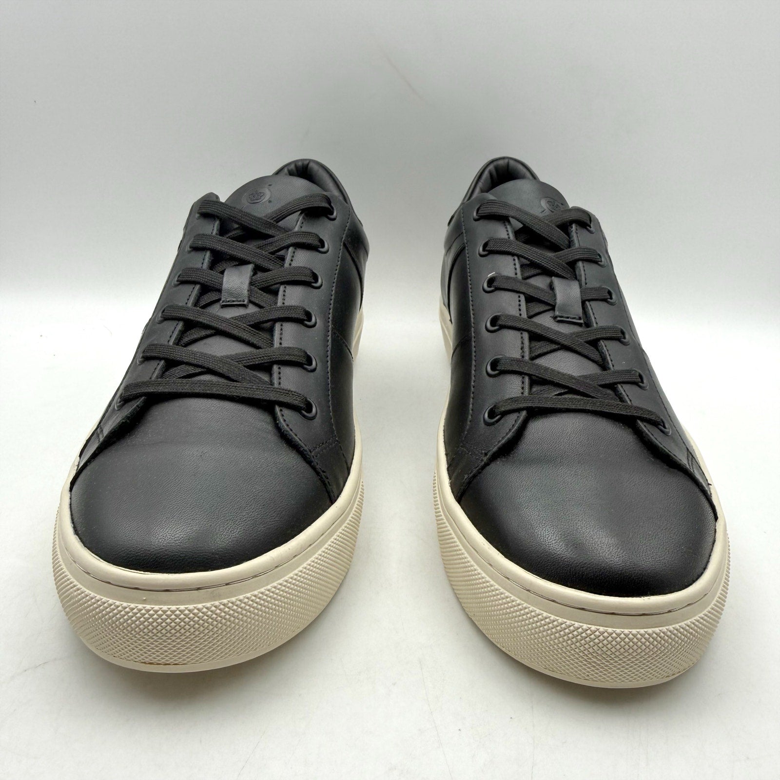 Born Mens Reserve Low Top Sneaker US 9.5 M EU 42.5 Black Leather Lace-Up NIB