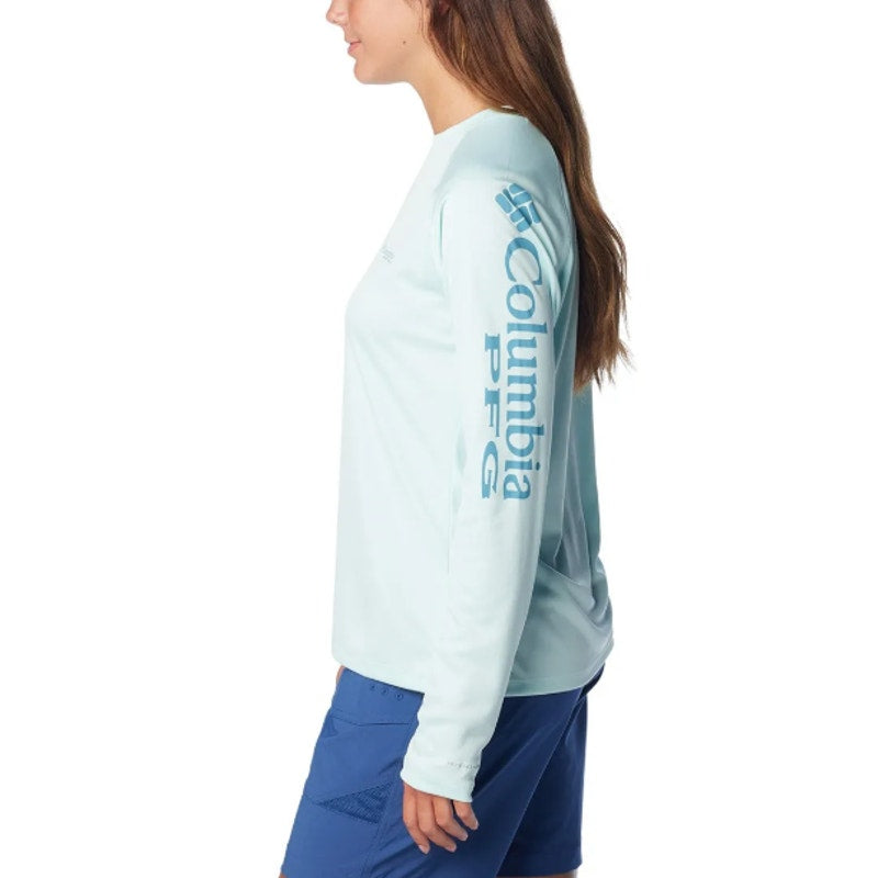 COLUMBIA PFG Tidal Tee II Shirt XXL Blue Turquoise Icy Morning Long Sleeve NWT
