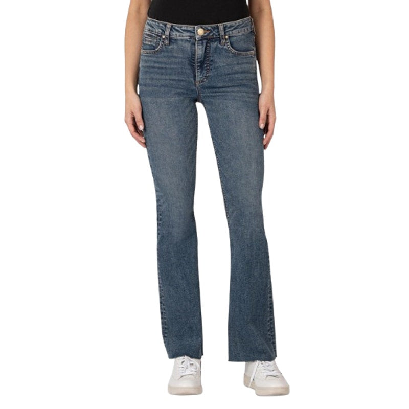 KUT FROM THE KLOTH Stella Fab Ab Flare Jeans Size 12 Blue Debonairly NWT