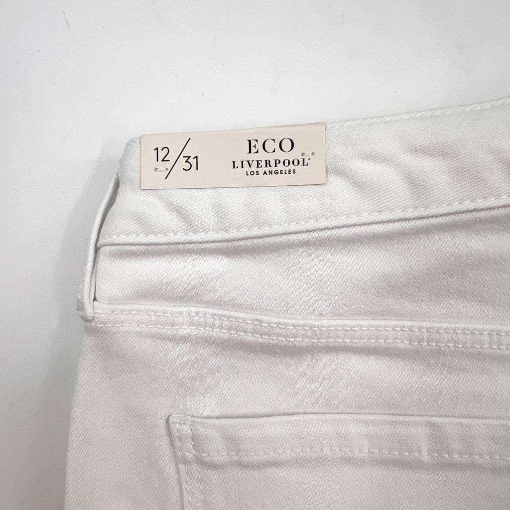 LIVERPOOL Womens Lucy Bootcut Jeans Size 31 US 12 Bright White Midrise NWT