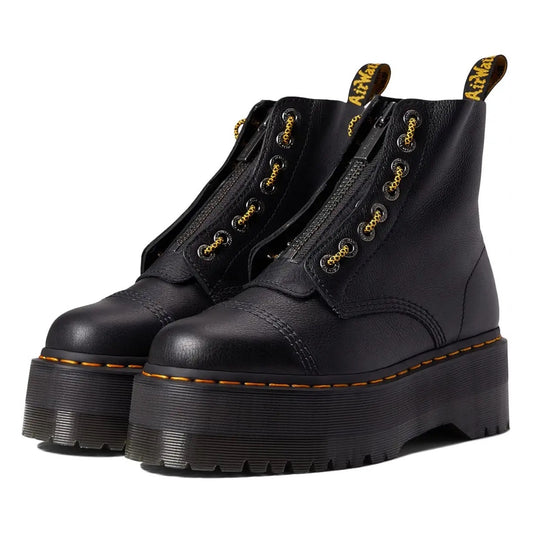 Dr. Martens Womens Sinclair Max Ankle Boots EU 37 US 6 Black Leather NWOB