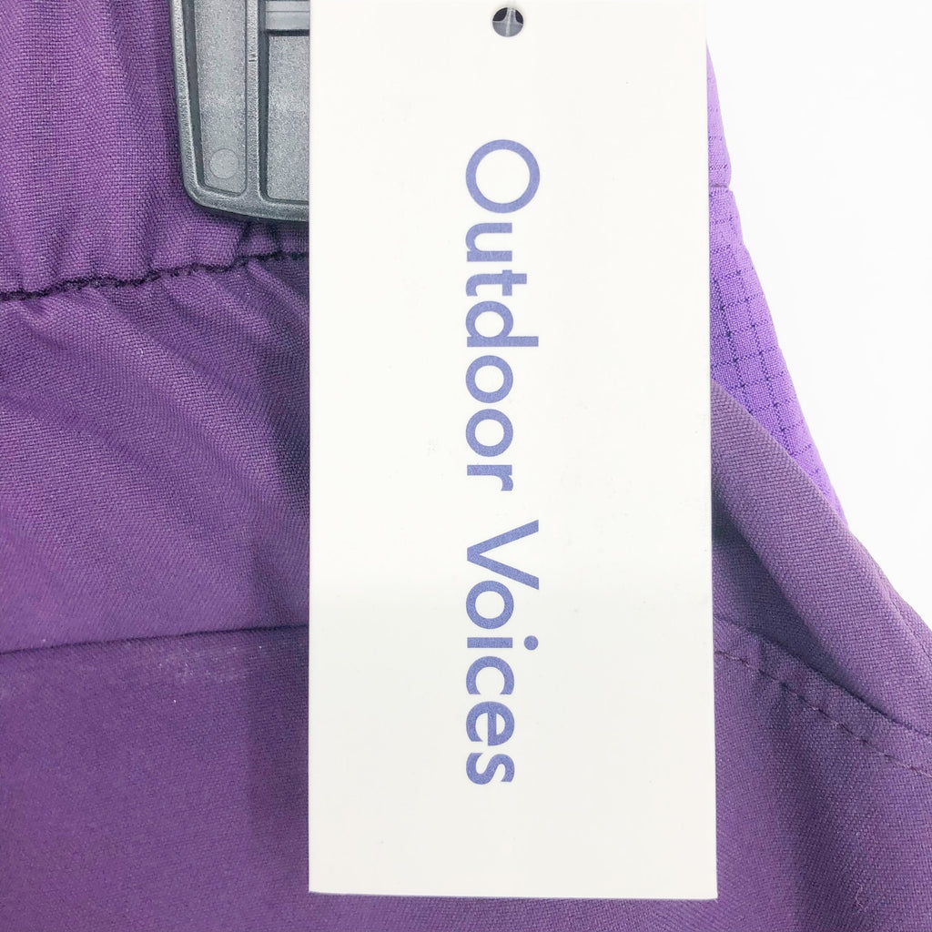 OUTDOOR VOICES Mens High Stride 7" Shorts XS Acai Purple Lightweight Pockets NWT