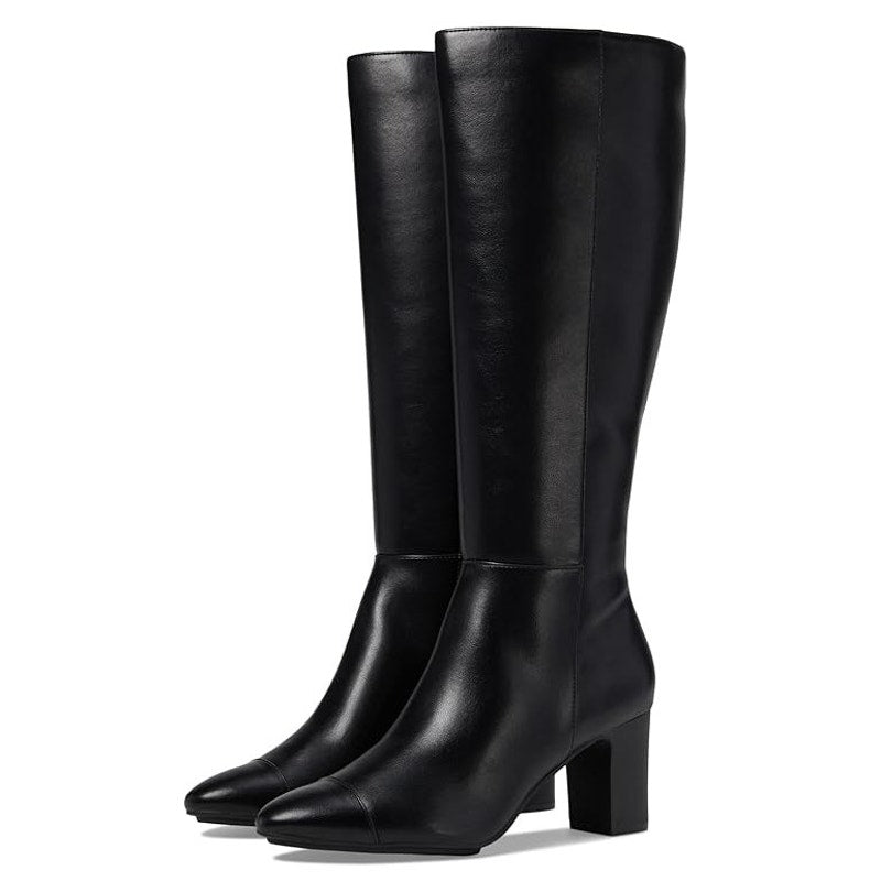 Anne Klein Womens Sawyer Heeled Knee High Boots US 10 Black NWOB