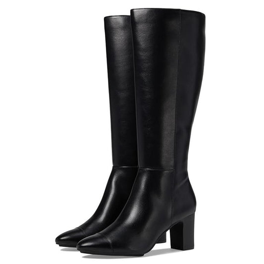 Anne Klein Womens Sawyer Heeled Knee High Boots US 10 Black NWOB