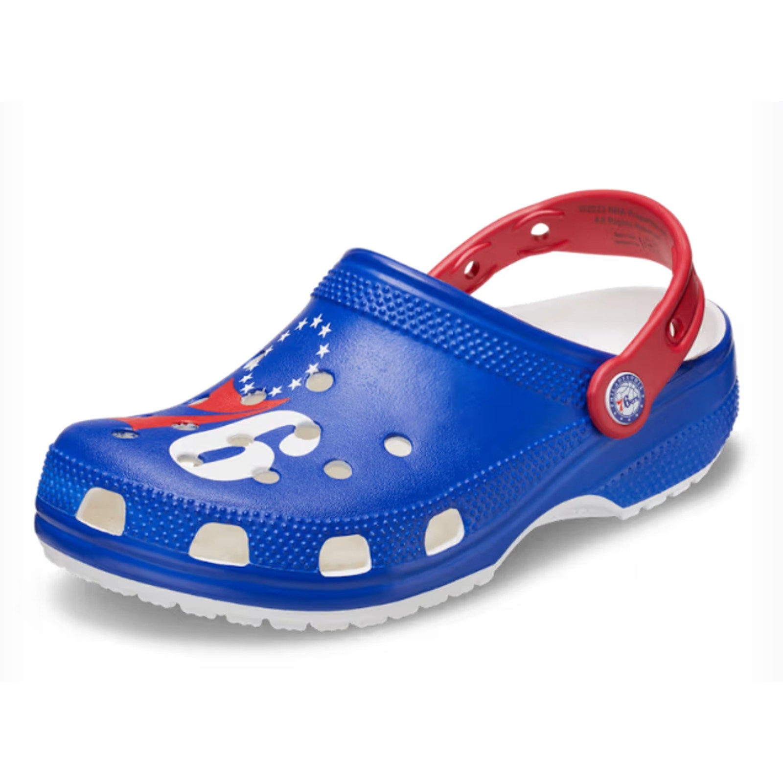 Crocs NBA Mens Philadelphia 76ers Classic Clog Size 12 Blue White NWOB