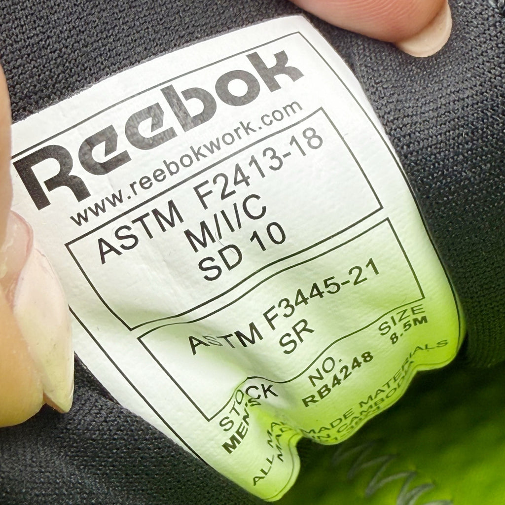 Reebok Mens Print Work ULTK Work Shoes US 8.5 M Grey Black Composite Toe NIB