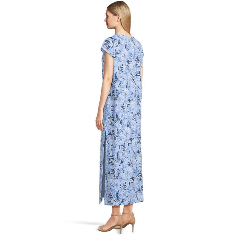 Lilly Pulitzer Talli Maxi Dress MEDIUM Bonaire Blue Coastal Cover Up Casual NWT