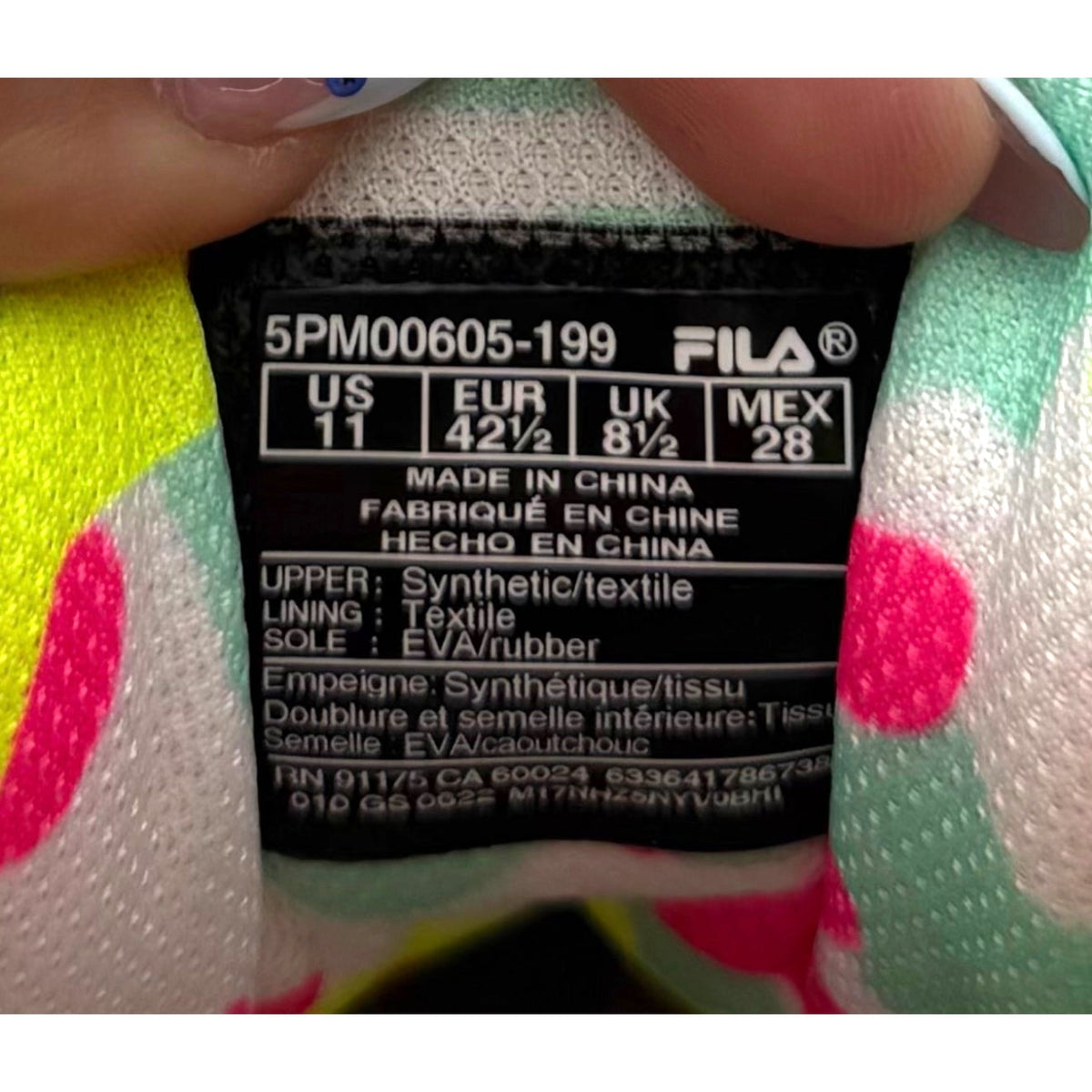 FILA Womens Double Bounce 3 Pickleball Athletic Shoes Size 11 White Neon NWOB