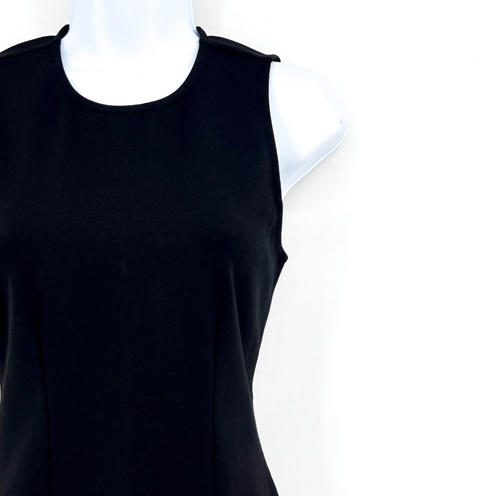 EVERLANE Women's The Dream '90s Shift Dress XS Black Sleeveless Stretch NWT