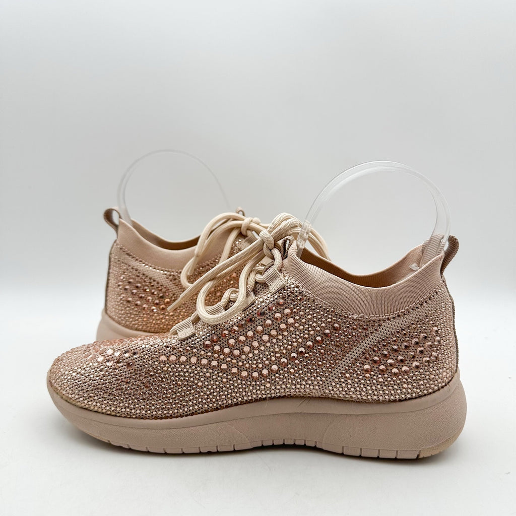 BLONDO Womens Kanon Casual Sneakers Size 6 Blush Pink Rhinestone Waterproof NWOB