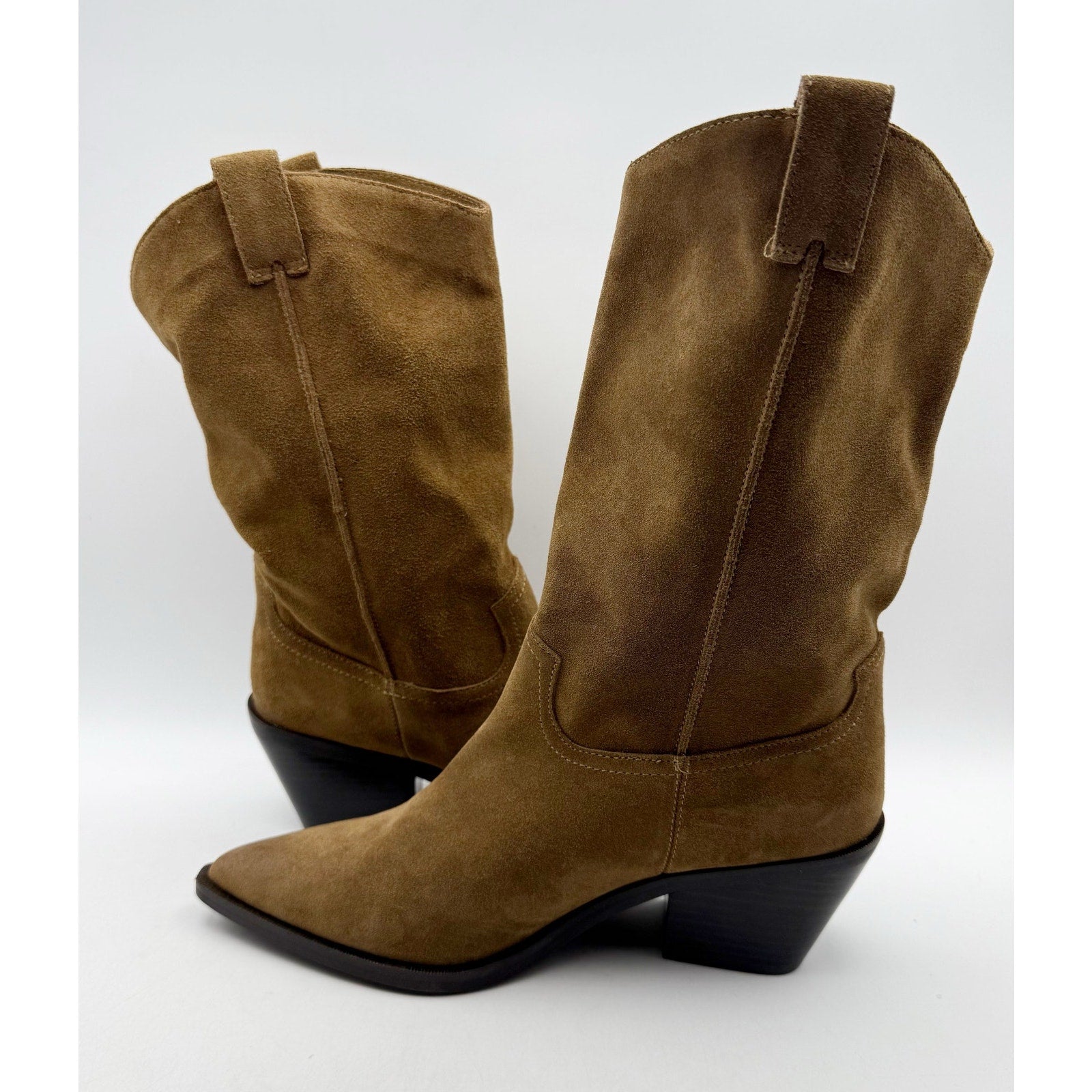 Steve Madden Womens Stetson Western Boots US 7.5 M Brown Suede NWOB