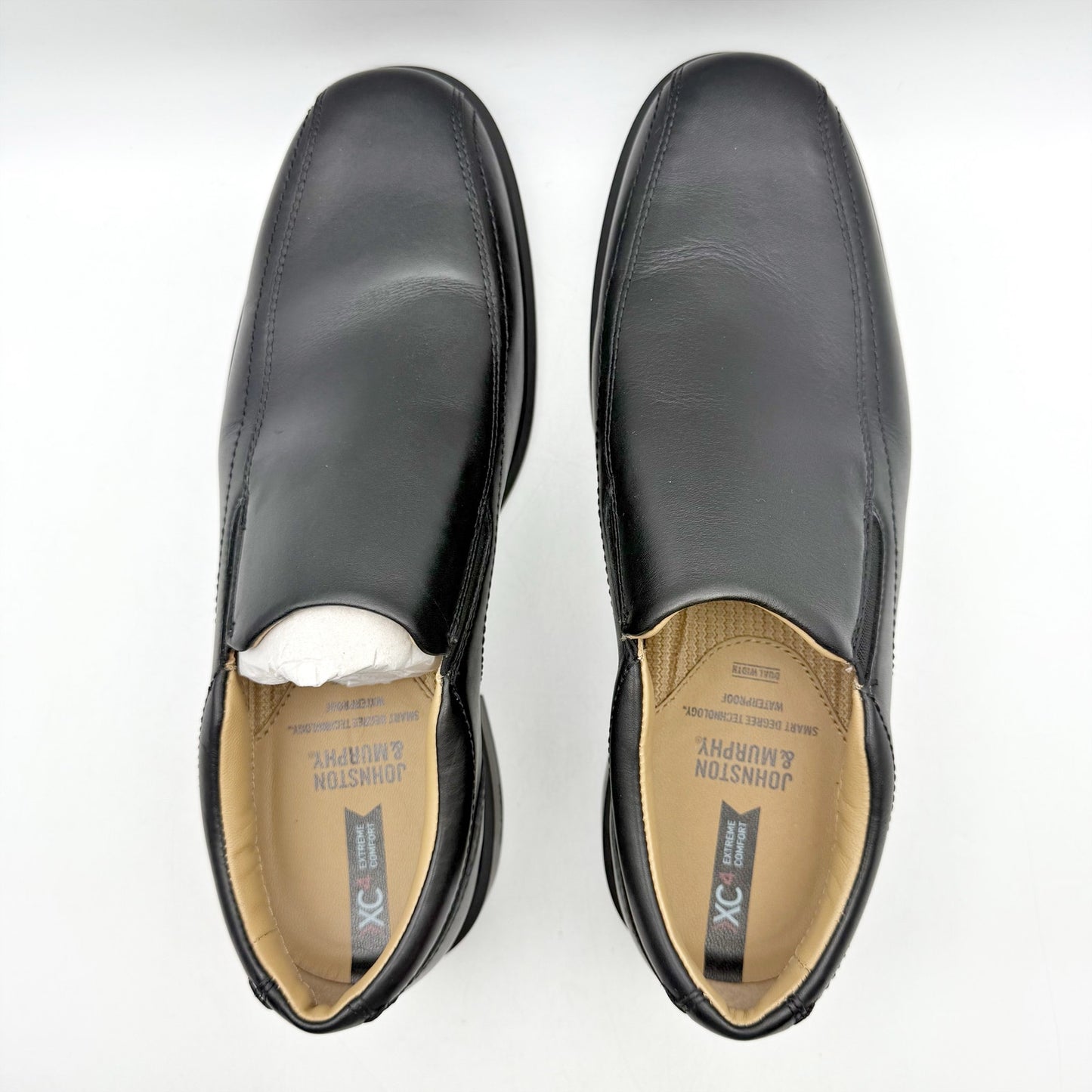 Johnston & Murphy Mens XC4 Stanton 2.0 Loafers US 10 M EU 43 Black Leather NIB