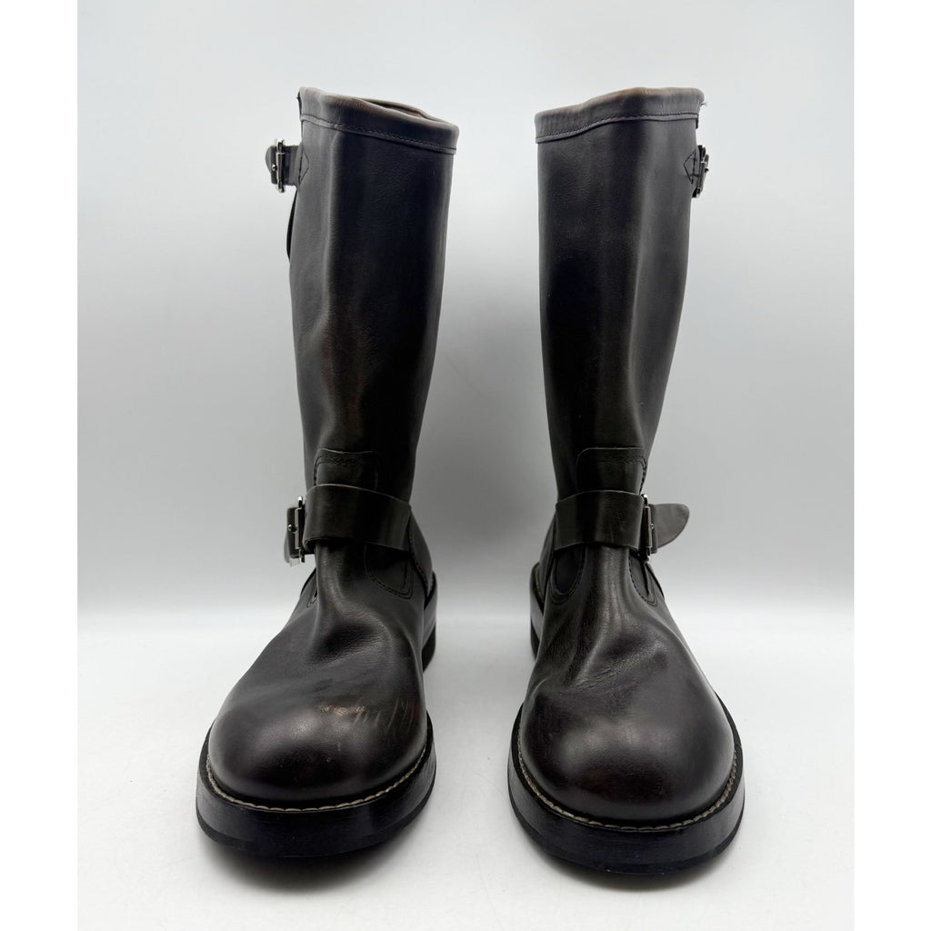 RE/DONE Womens Vintage Engineer Mid Calf Boots EU 40 US 10 Black Leather NWOB