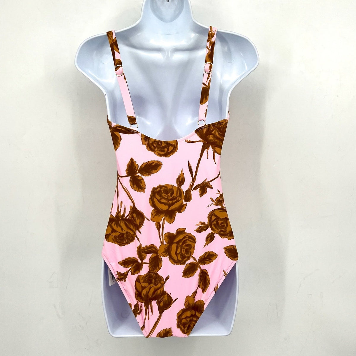 SEAFOLLY Rococo Underwire One Piece Swimsuit Size 8 Pink Blossom Ruched NWT