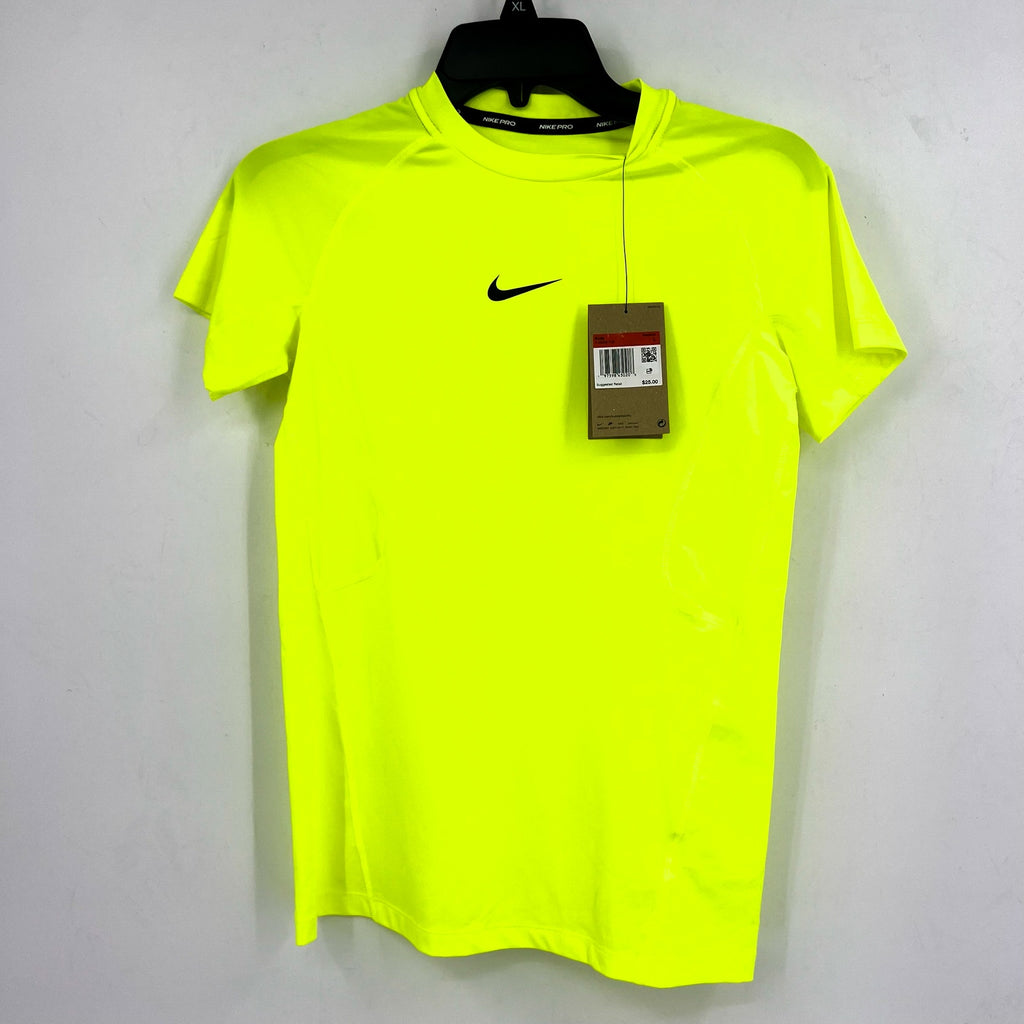 NIKE Big Kids Dri-FIT Short-Sleeve Tshirt Large Neon Yellow Crewneck NWT