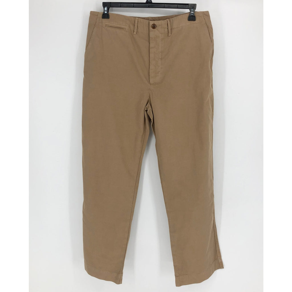 RE/DONE Womens 90s Loose Trousers Size 31 US 12 Tan High Waist Chinos Twill NWOT