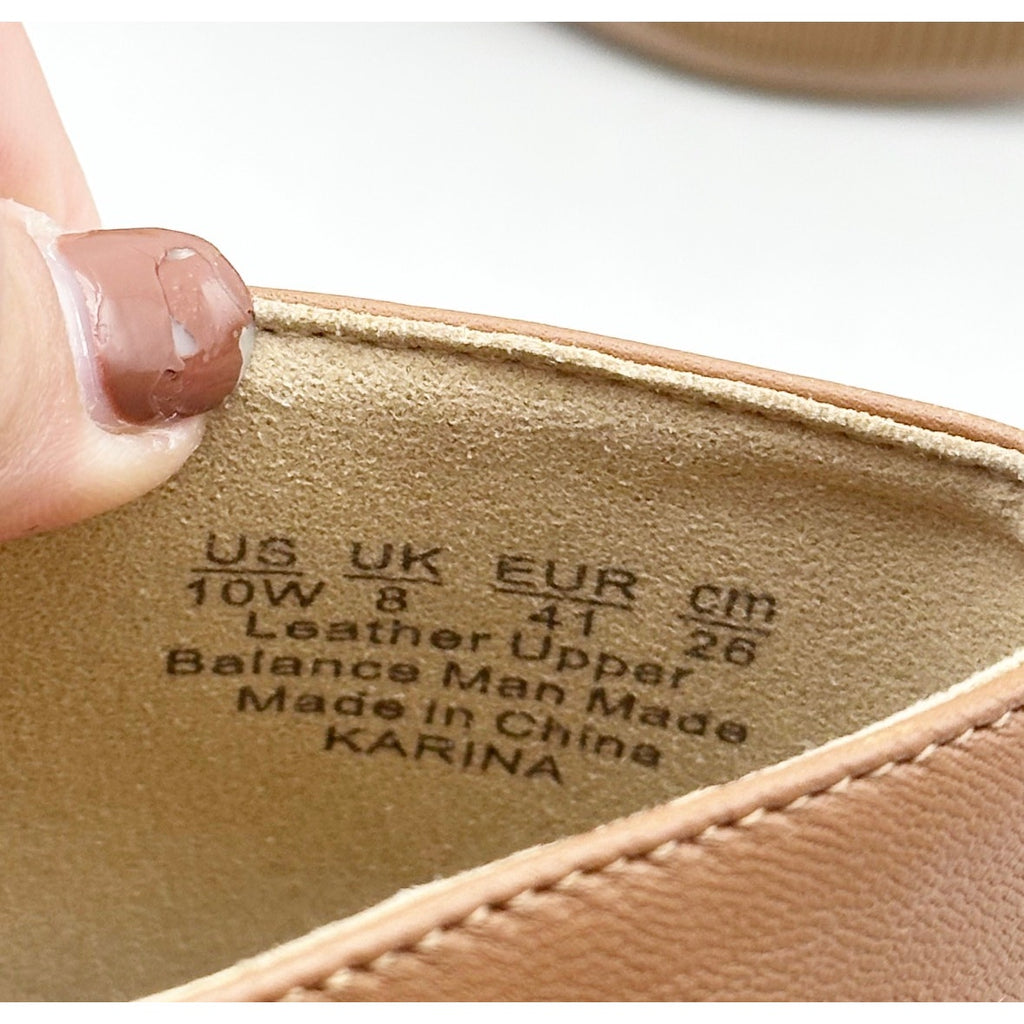 NATURALIZER Womens Karina Pumps Size 10 Wide EU 41 English Tea Tan Heels NIB