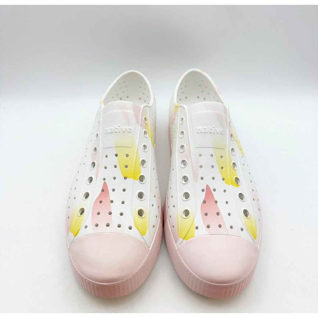 Native Mens Jefferson Slip On Shoes Size 11 EU 45 White Pink EVA Waterproof NWOB