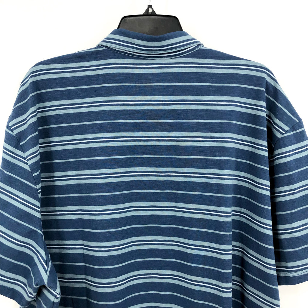 L.L. BEAN Men's Lakewashed Performance Polo 3XL Short-Sleeve Blue Stripe NWT