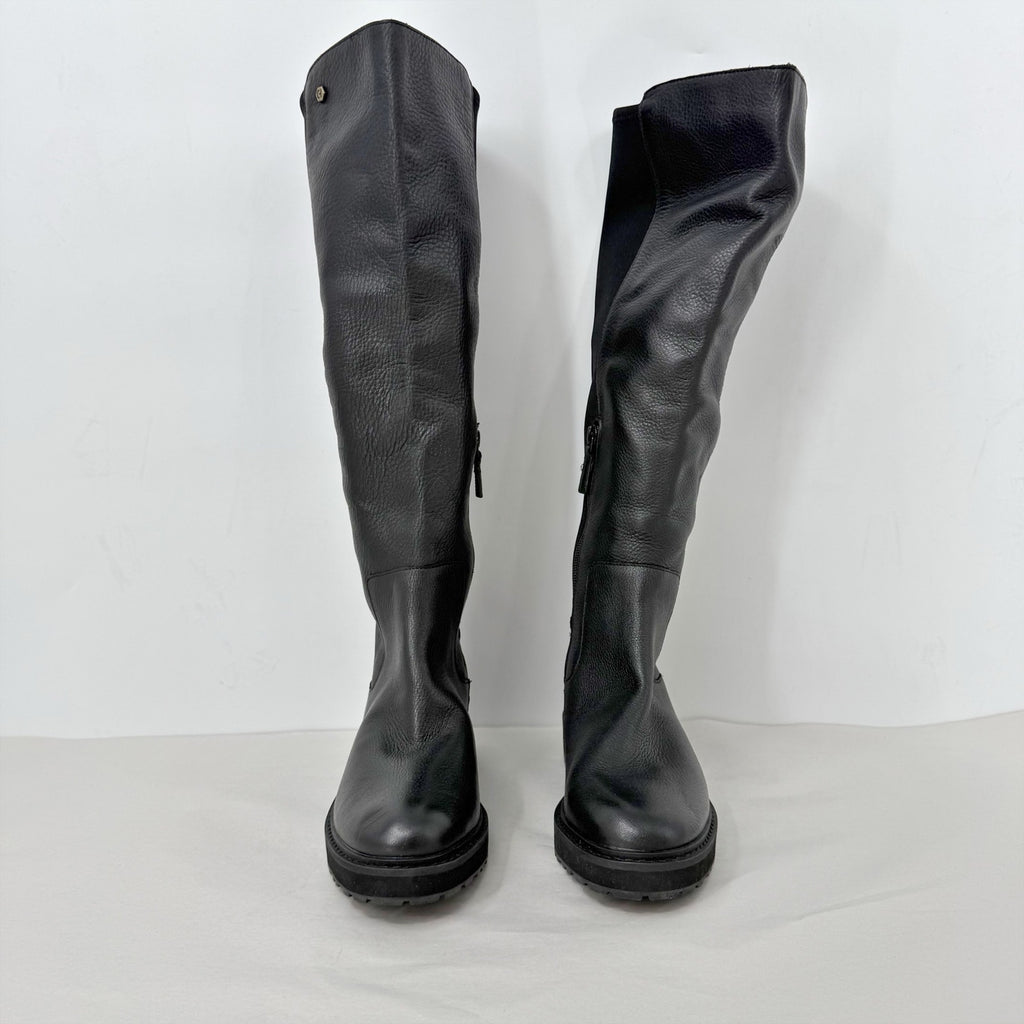 COLE HAAN Womens Greenwich Knee High Boots 6.5 M Black Leather Waterproof NWOB