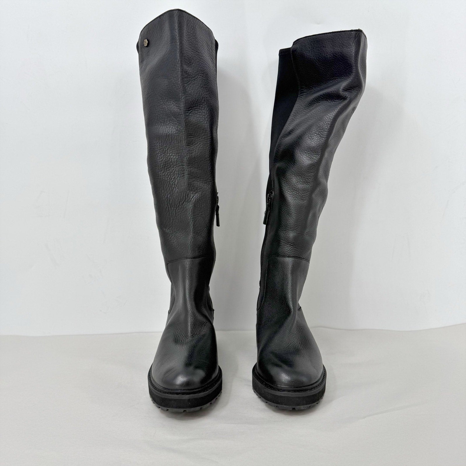 COLE HAAN Womens Greenwich Knee High Boots 6.5 M Black Leather Waterproof NWOB