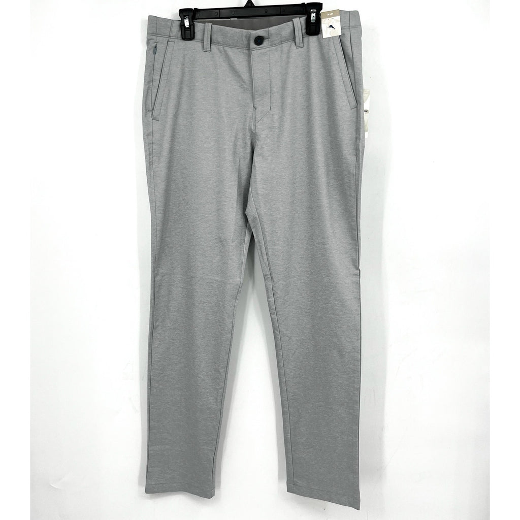 TOMMY BAHAMA Men's IslandZone On Par Pants 34x34 Grey Harbor Mist Flat Front NWT