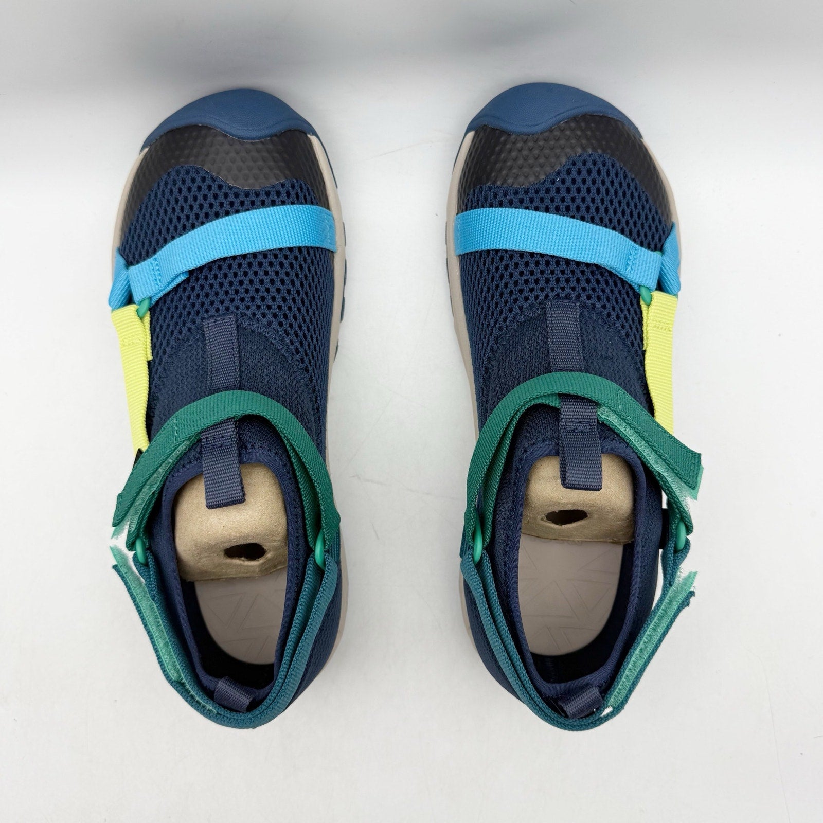 TEVA Kids Outflow Universal Sandals Youth 5 Navy Blue Green Water Shoes NIB