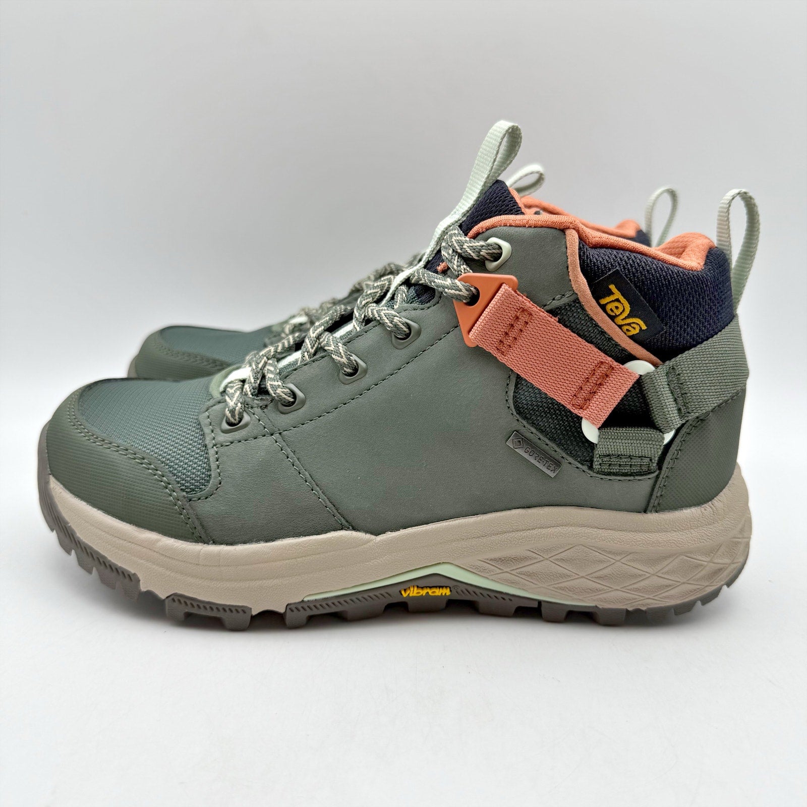 Teva Womens Grandview GTX Mid Hiking Boots US 7 Green Thyme Waterproof NWOB