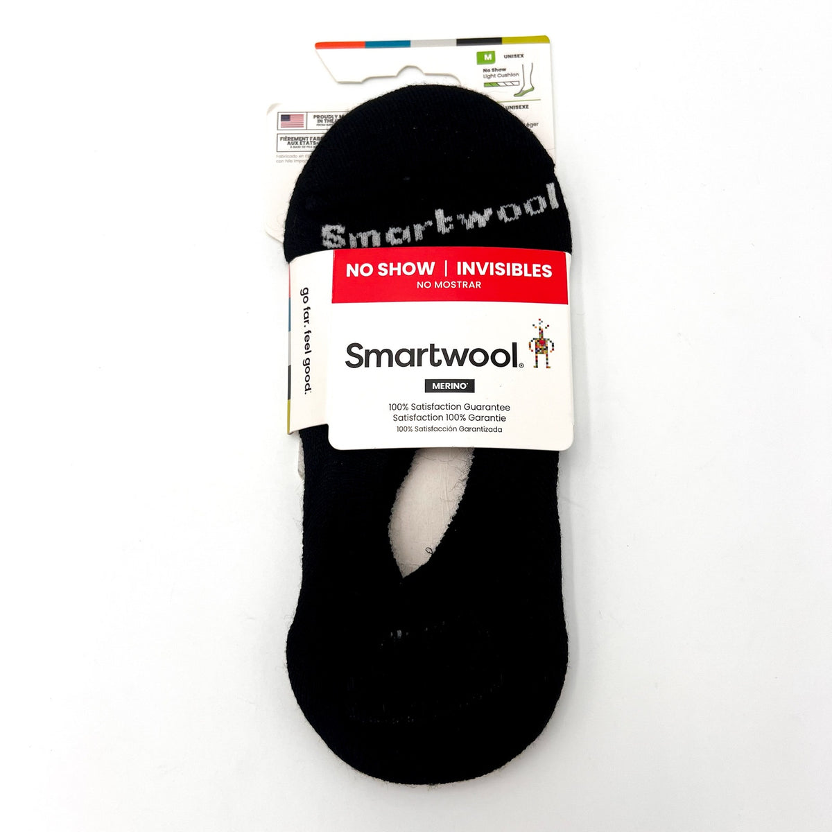 SMARTWOOL Women's Everyday No Show Socks 2 Pairs Medium Black Cream NWT