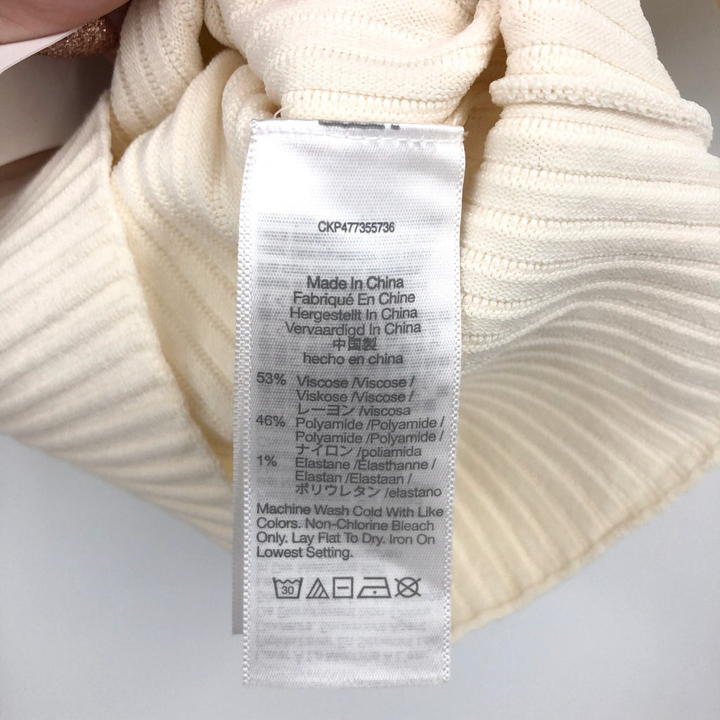 MADEWELL Womens Ottoman Crop Sweater Tee XXS Bright Ivory Short Sleeve Top NWT