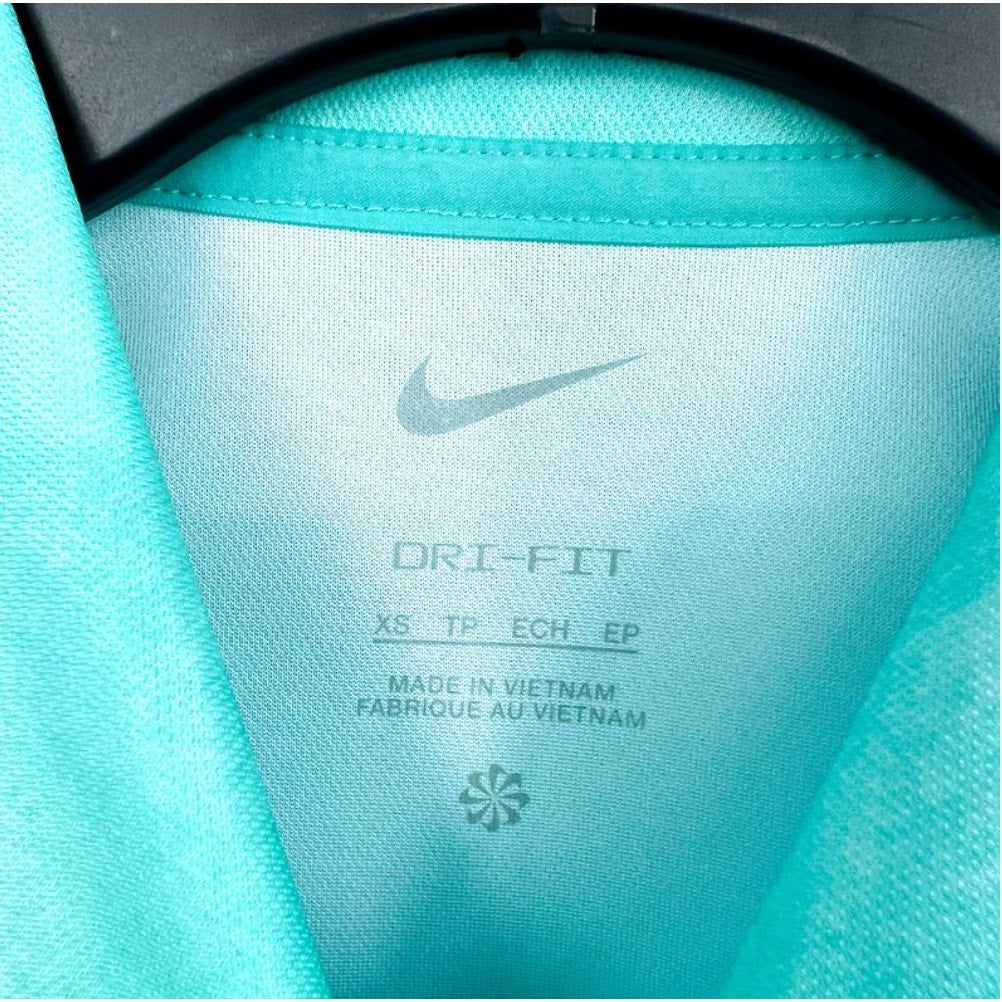 Nike Womens Dri-FIT Golf Polo Shirt XS Green Short-Sleeve Printed NWT