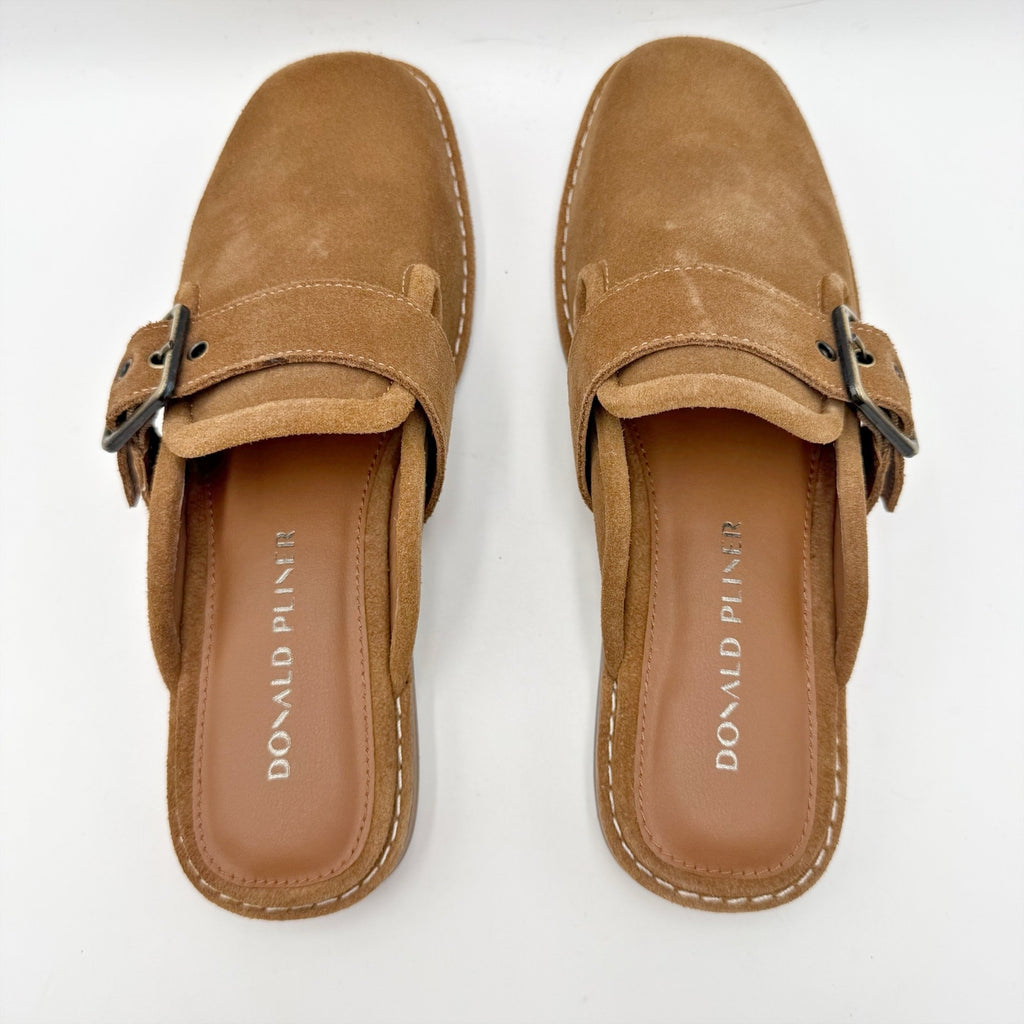 Donald Pliner Womens Sabel Mules Size 6.5 M Brown Leather NIB