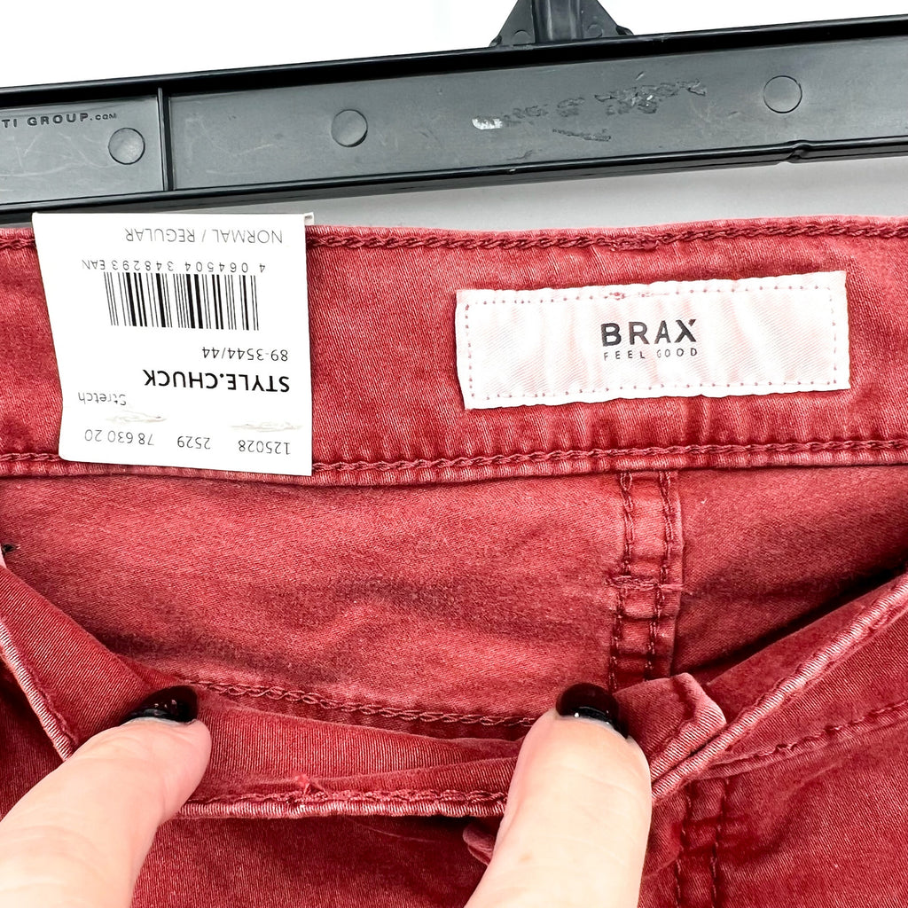 BRAX Men's Chuck Modern Fit Chino Pants 36x32 Burnt Red Frozen Color NWT