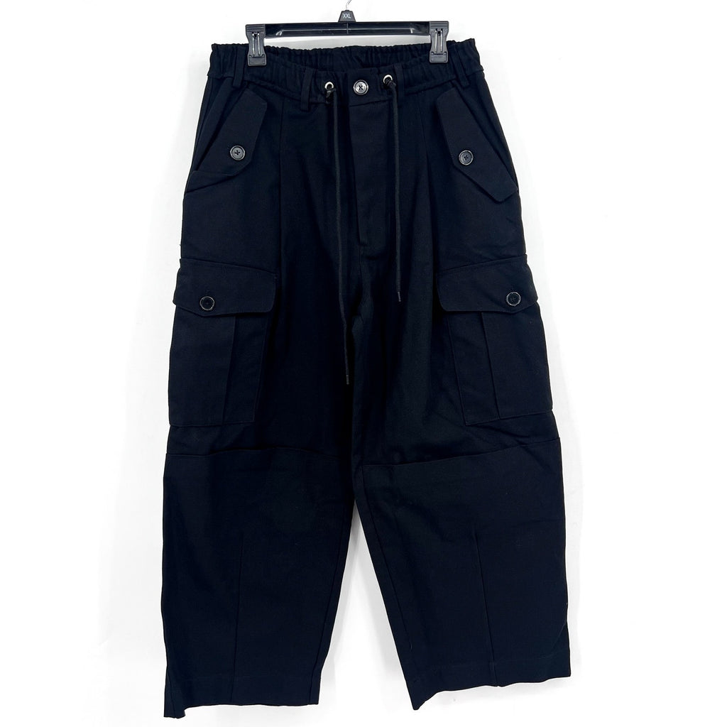 ADIDEM ASTERISKS Men's Balloon Cargo Pants Large-XXL Black Relaxed Fit NWOT