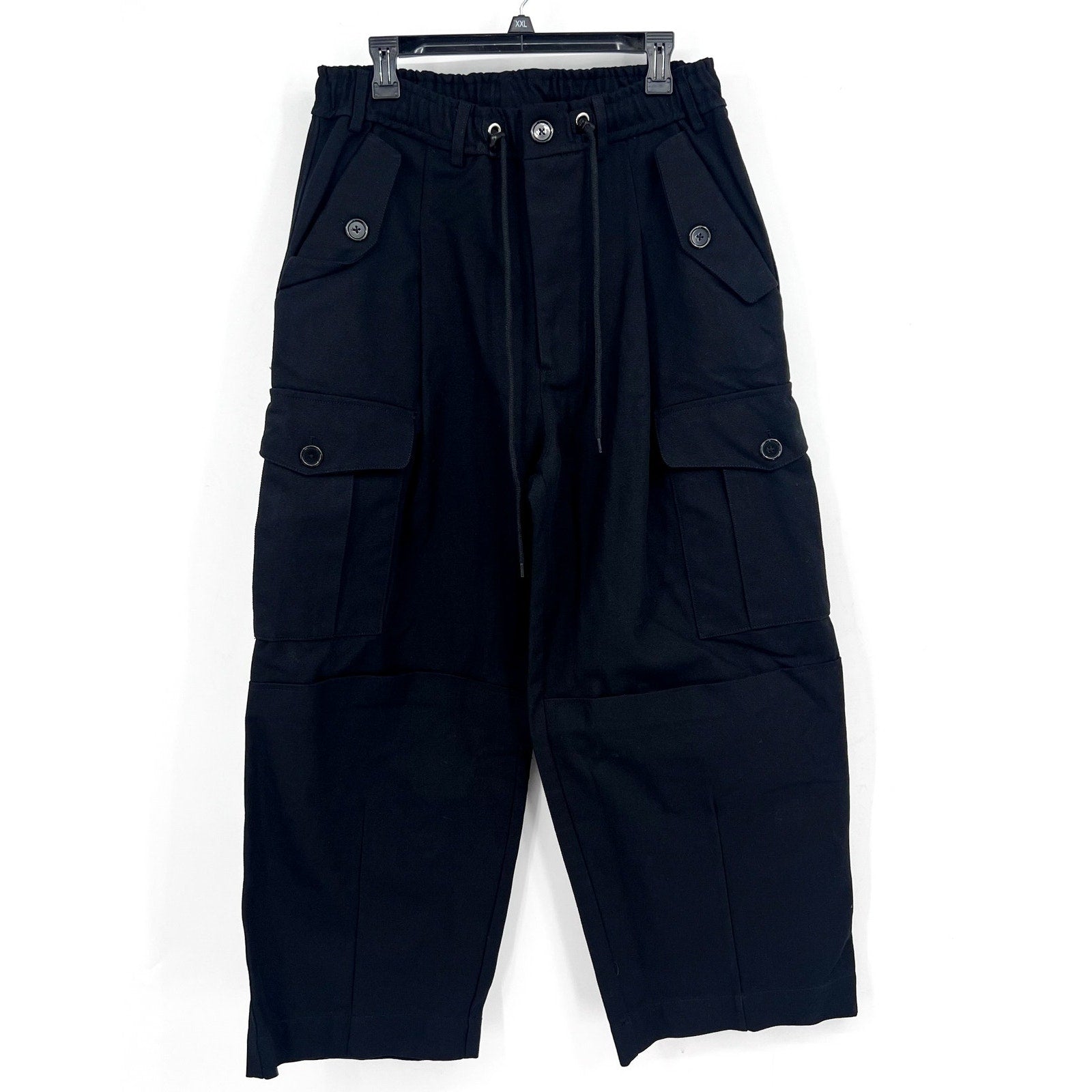 ADIDEM ASTERISKS Men's Balloon Cargo Pants Large-XXL Black Relaxed Fit NWOT