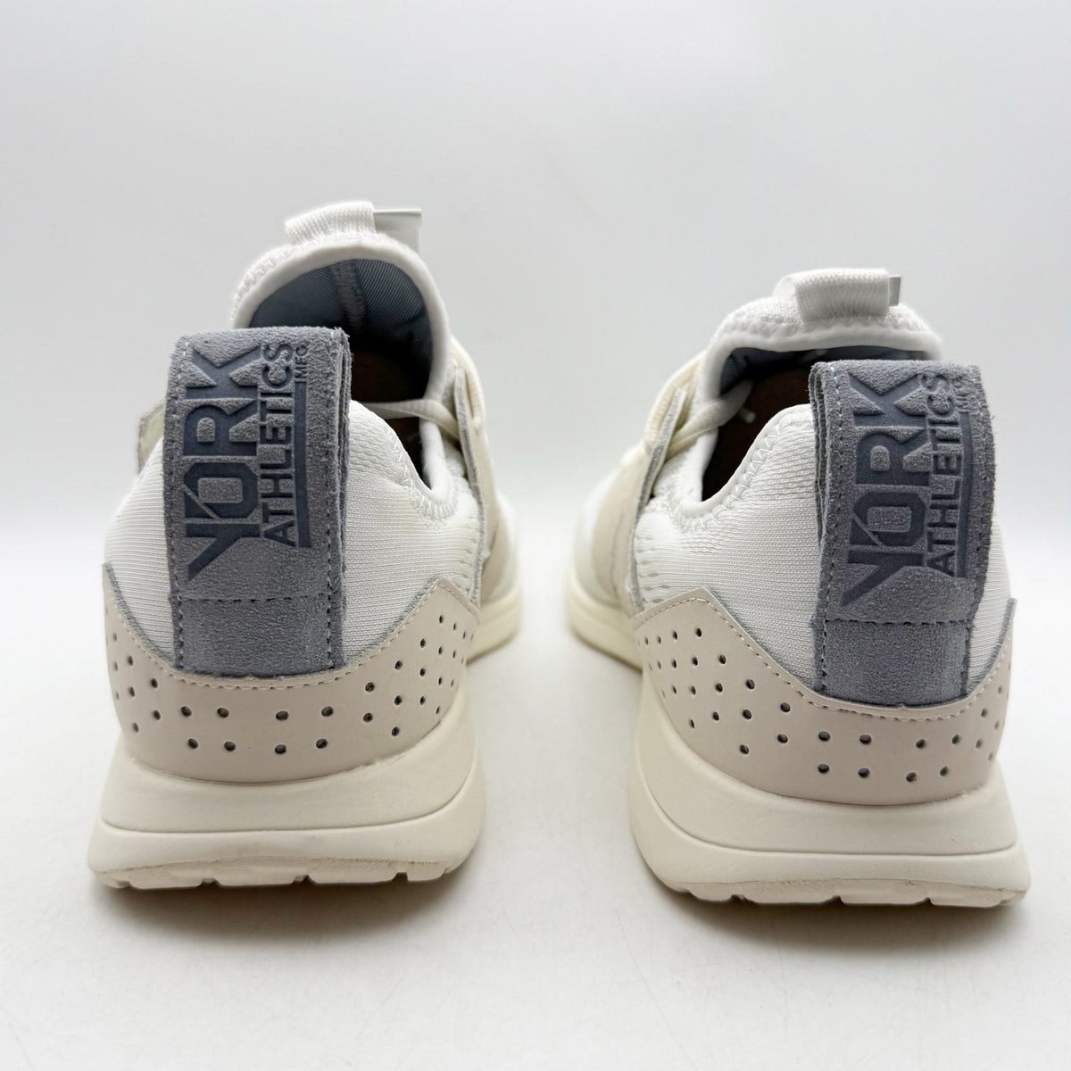 York Athletics Frank Trainer Womens 12 Mens 10.5 Bone White Casual Sneakers NIB