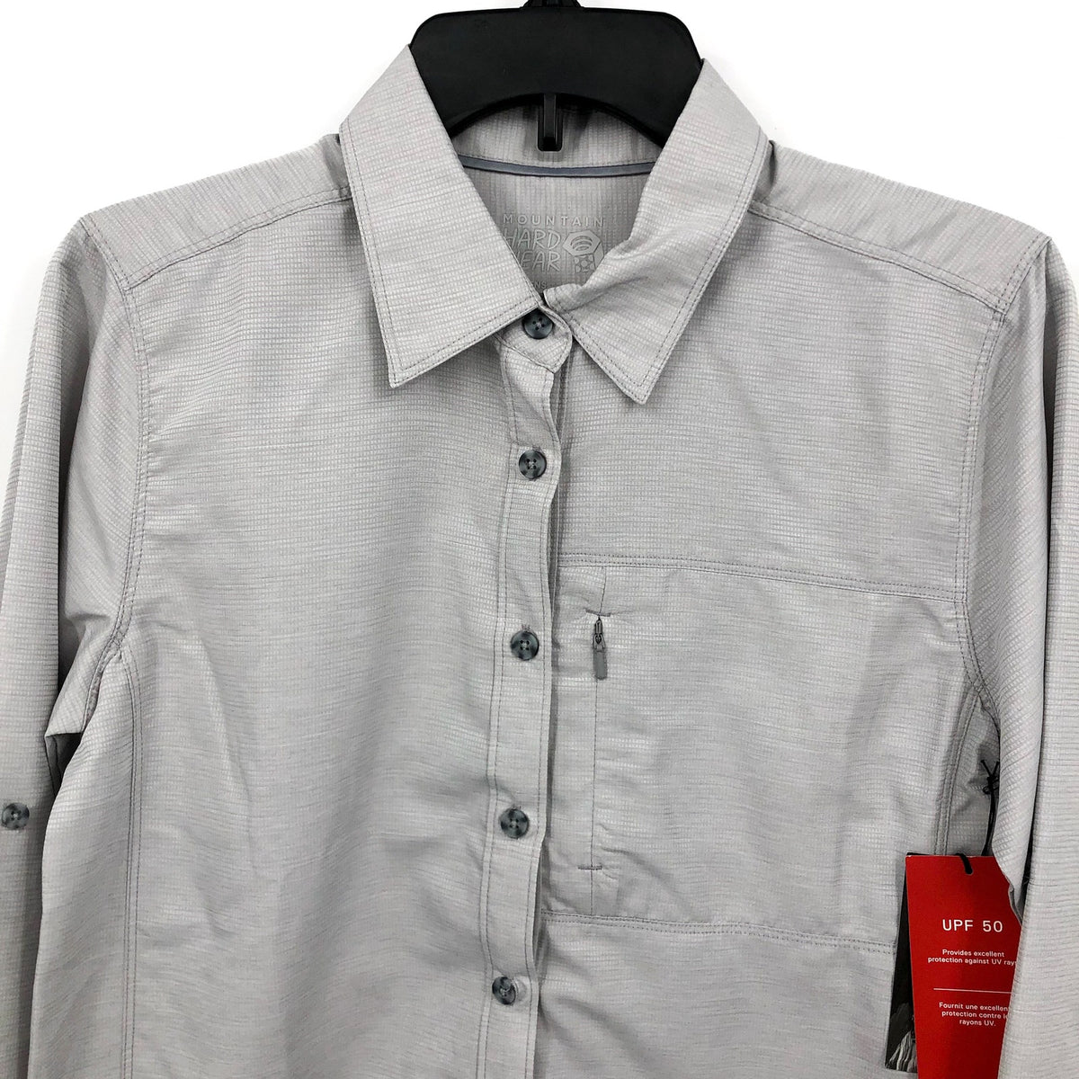 MOUNTAIN HARDWEAR Women's Canyon Long Sleeve Shirt Small Grey Light Dunes NWT