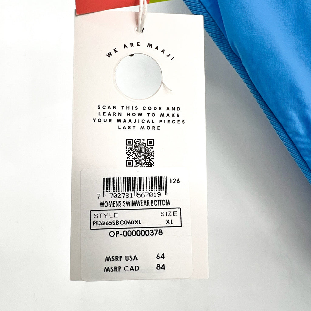 MAAJI Women's Sublimity Classic Bikini Bottom XL Stone Blue Regular Rise NWT