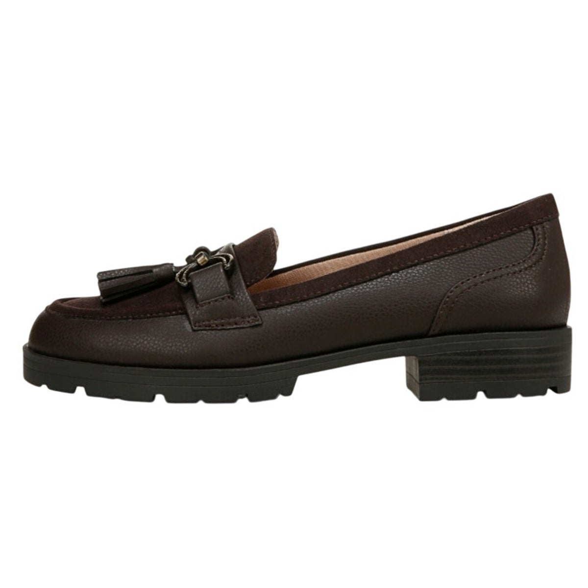LifeStride Womens Logan Flat Loafers Size 8.5 M EU 39 Chocolate Brown NIB