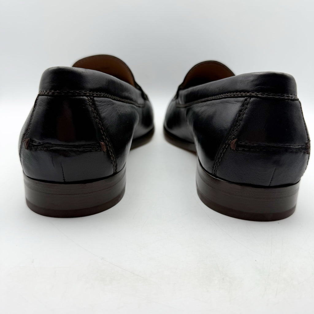 Johnston & Murphy Mens Baldwin Penny Loafers Size 13 M Black Leather NIB