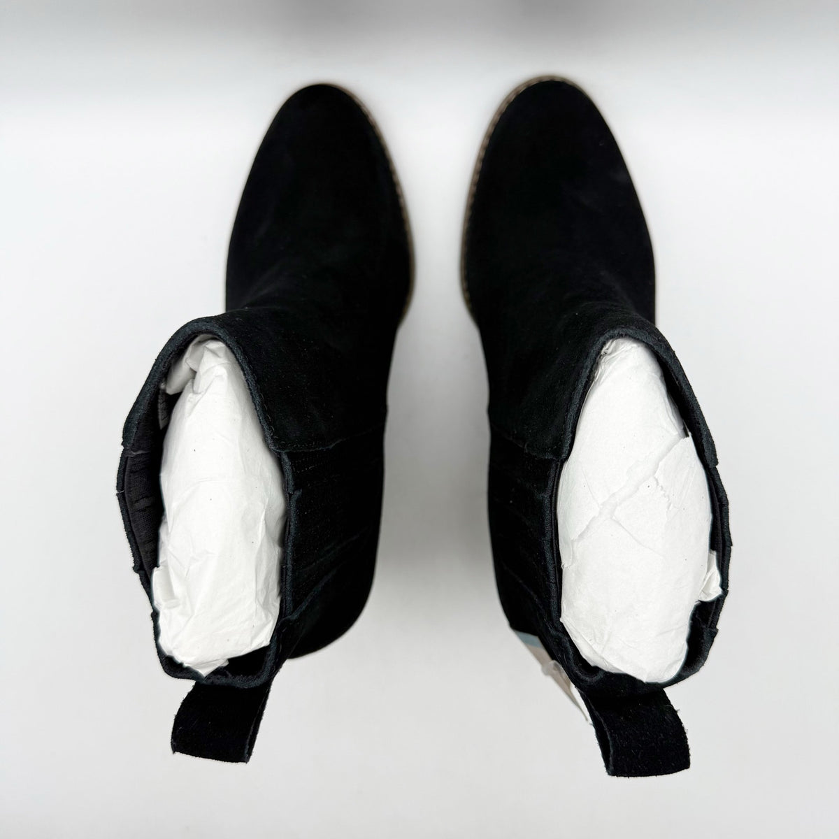 Toms Womens Noa Ankle Boots Size 5 EU 35.5 Black Suede Pull On NIB