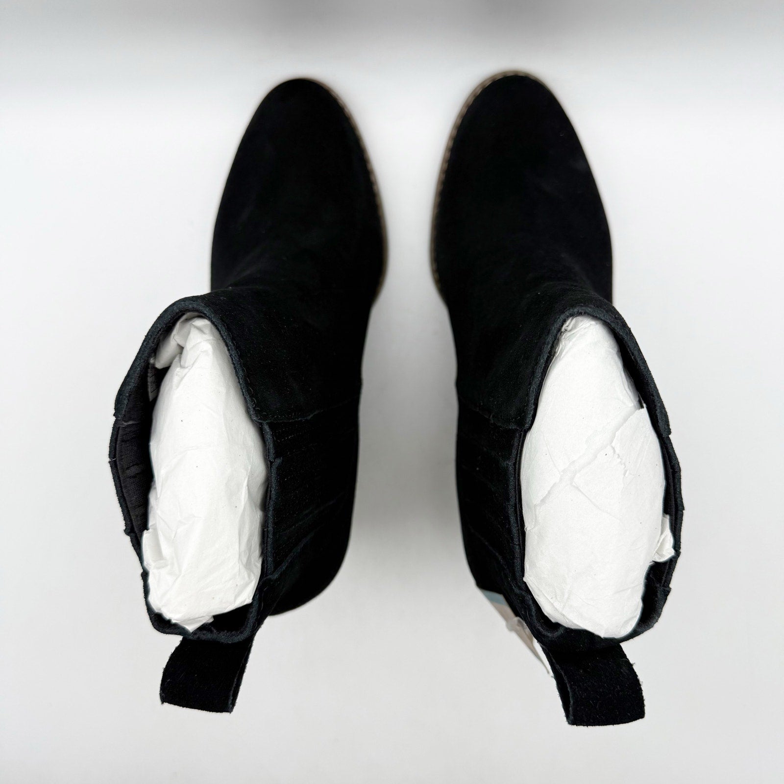 Toms Womens Noa Ankle Boots US 5 EU 35.5 Black Suede Pull On NIB