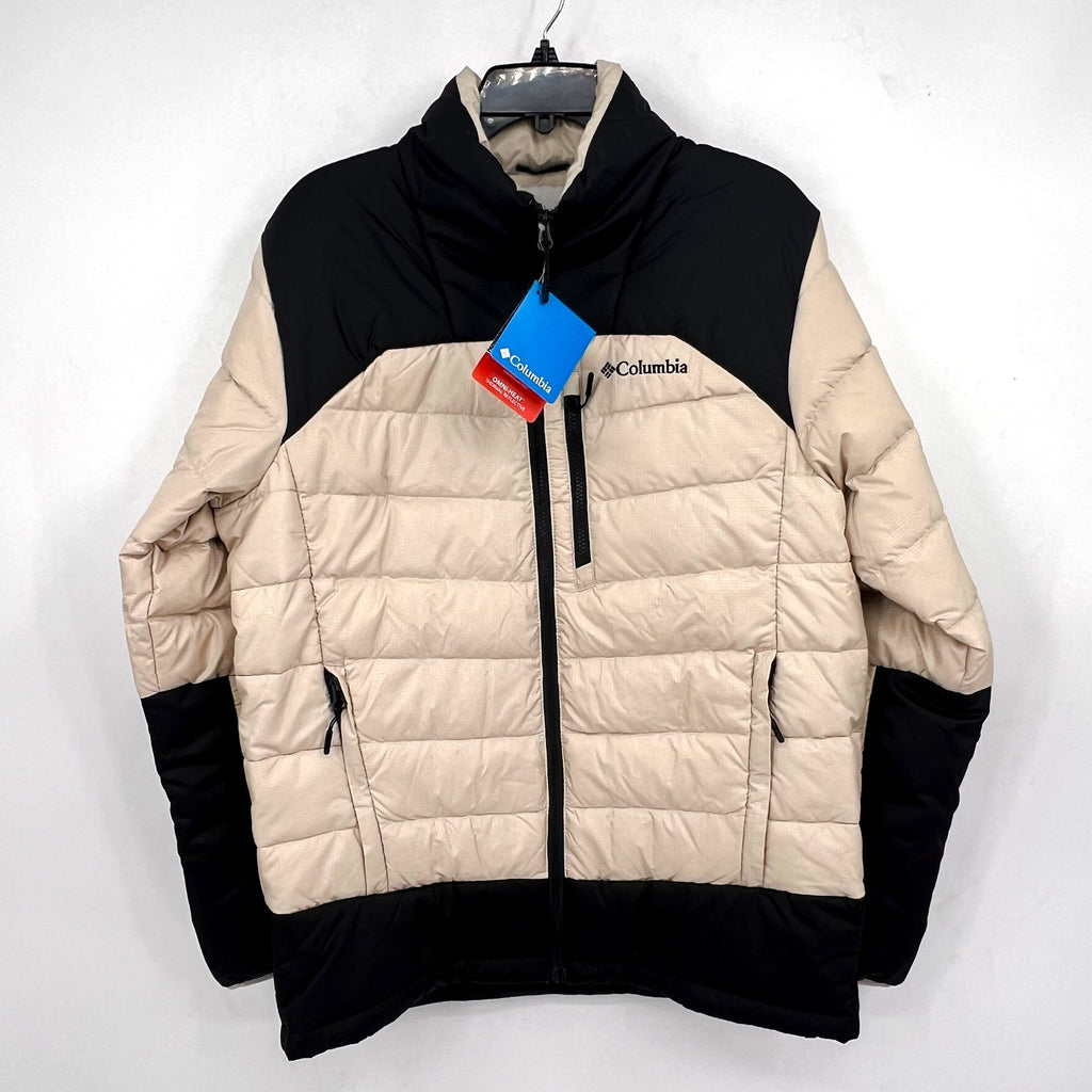 COLUMBIA Men's Autumn Park Down Jacket Small Cream Black NWT