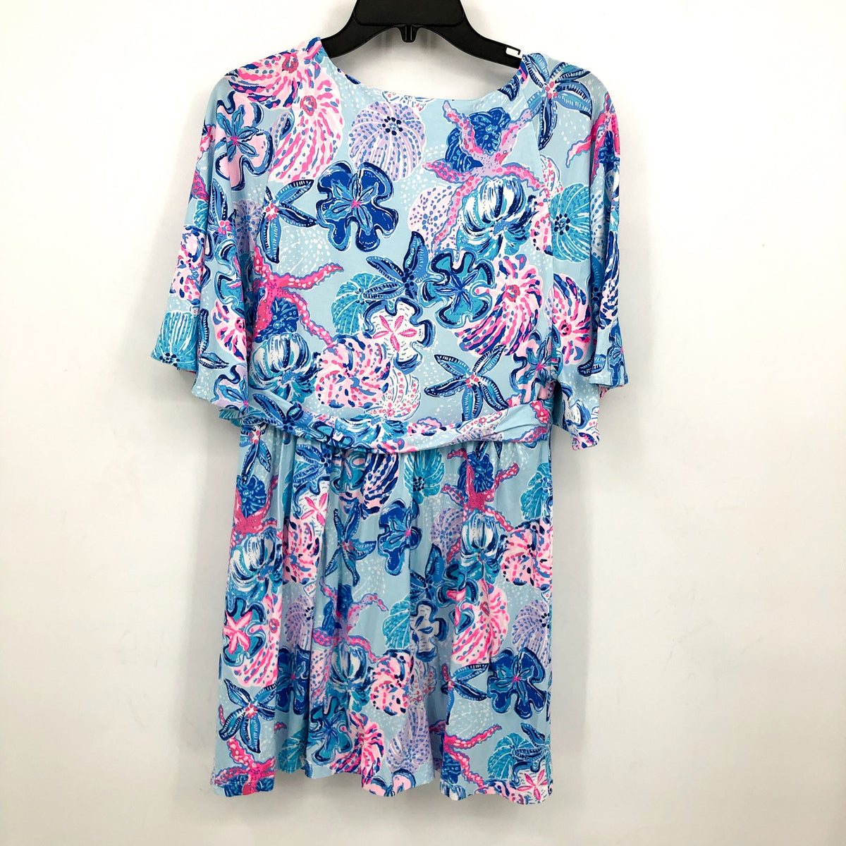 LILLY PULITZER Minka Skirted Romper XL Blue Multi Bahamas Beachcomber NWT