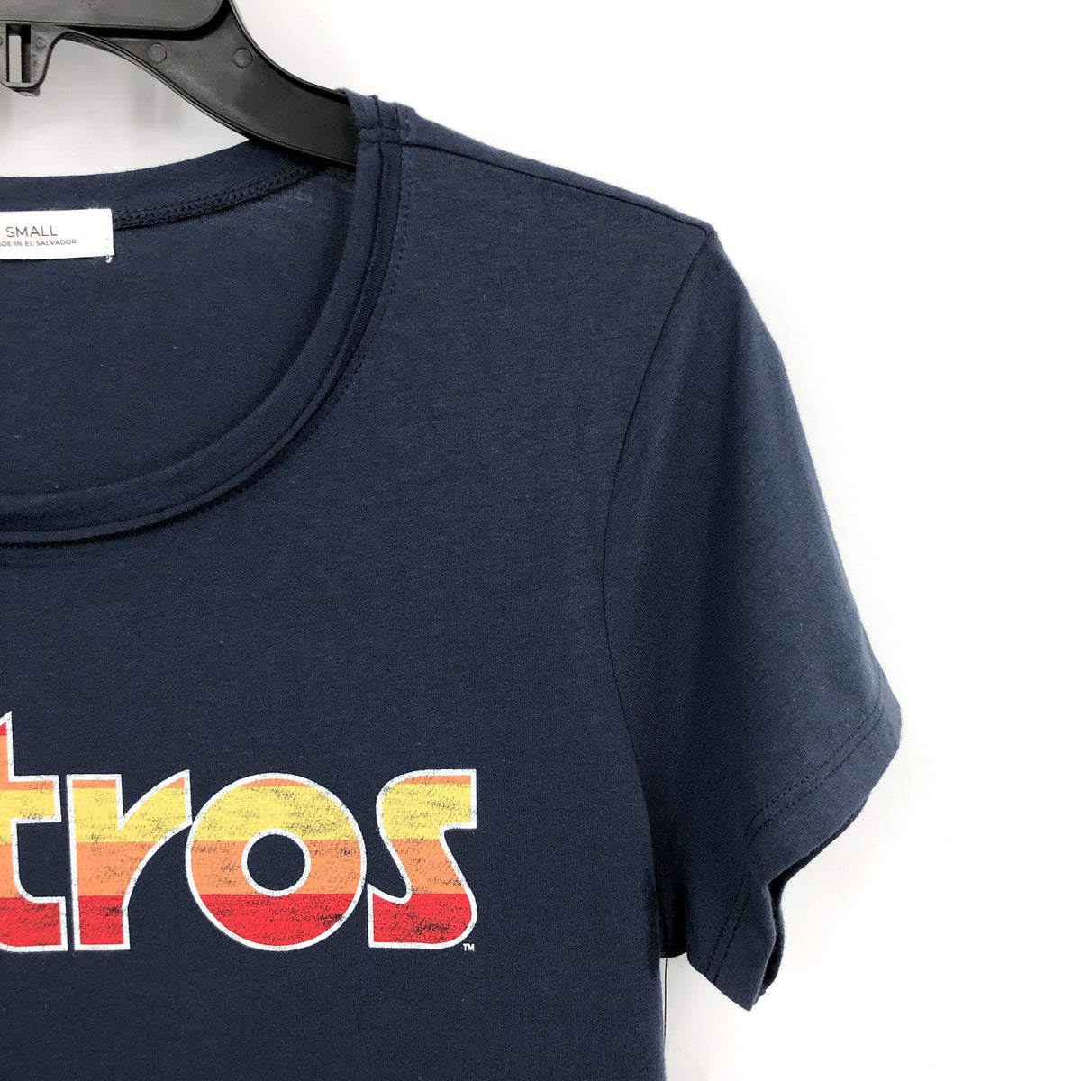 47 BRAND Womens Houston Astros Vintage Premier Frankie T Shirt Small Blue NWT