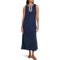 NIC + ZOE Women's Sunset Soiree Dress XS Blue Dark Indigo Sleeveless Linen NWT