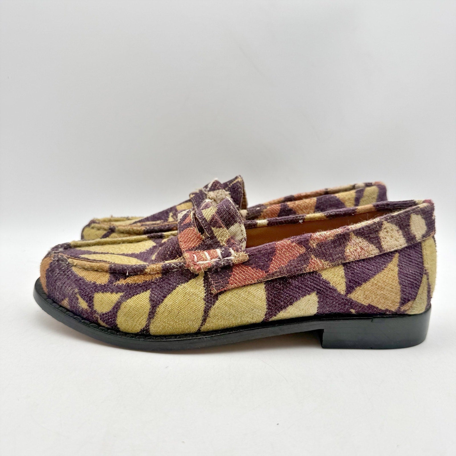 RE/DONE Womens 90s Pop-Print Loafers EU 35 US 5 Multi-color Tapastry EUC