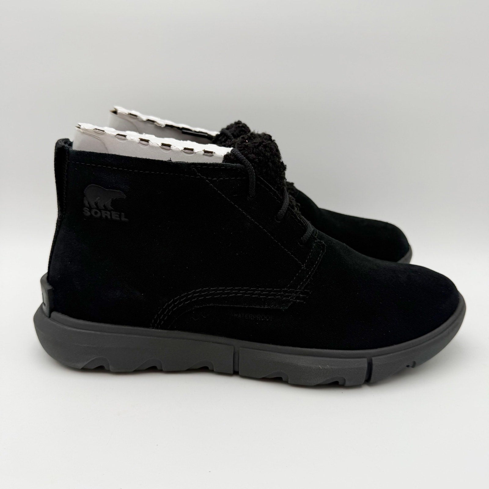 Sorel Women Explorer Next Drift Bootie US 9.5 EU 40.5 Black Suede Waterproof NIB