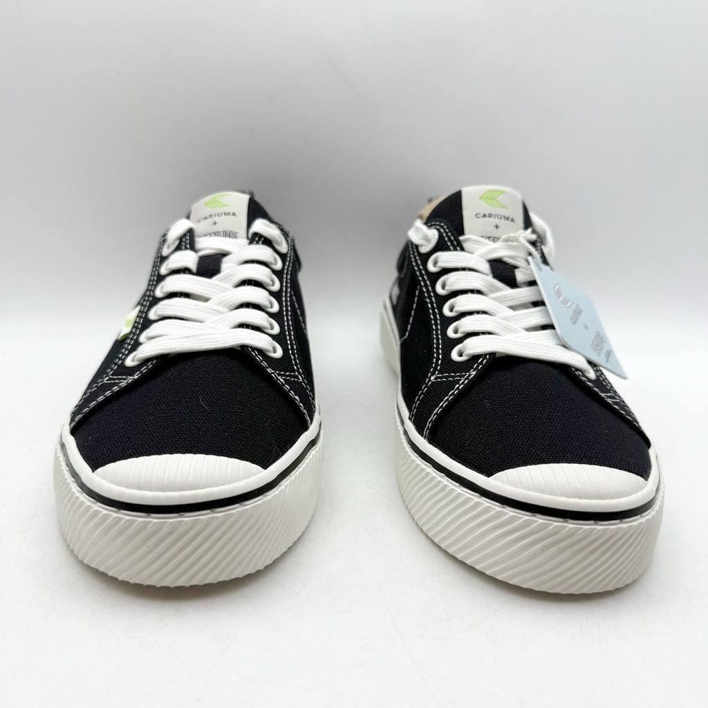 Cariuma Womens Peanuts OCA Low Canvas Sneakers US 9.5 Black Organic Cotton NWOB