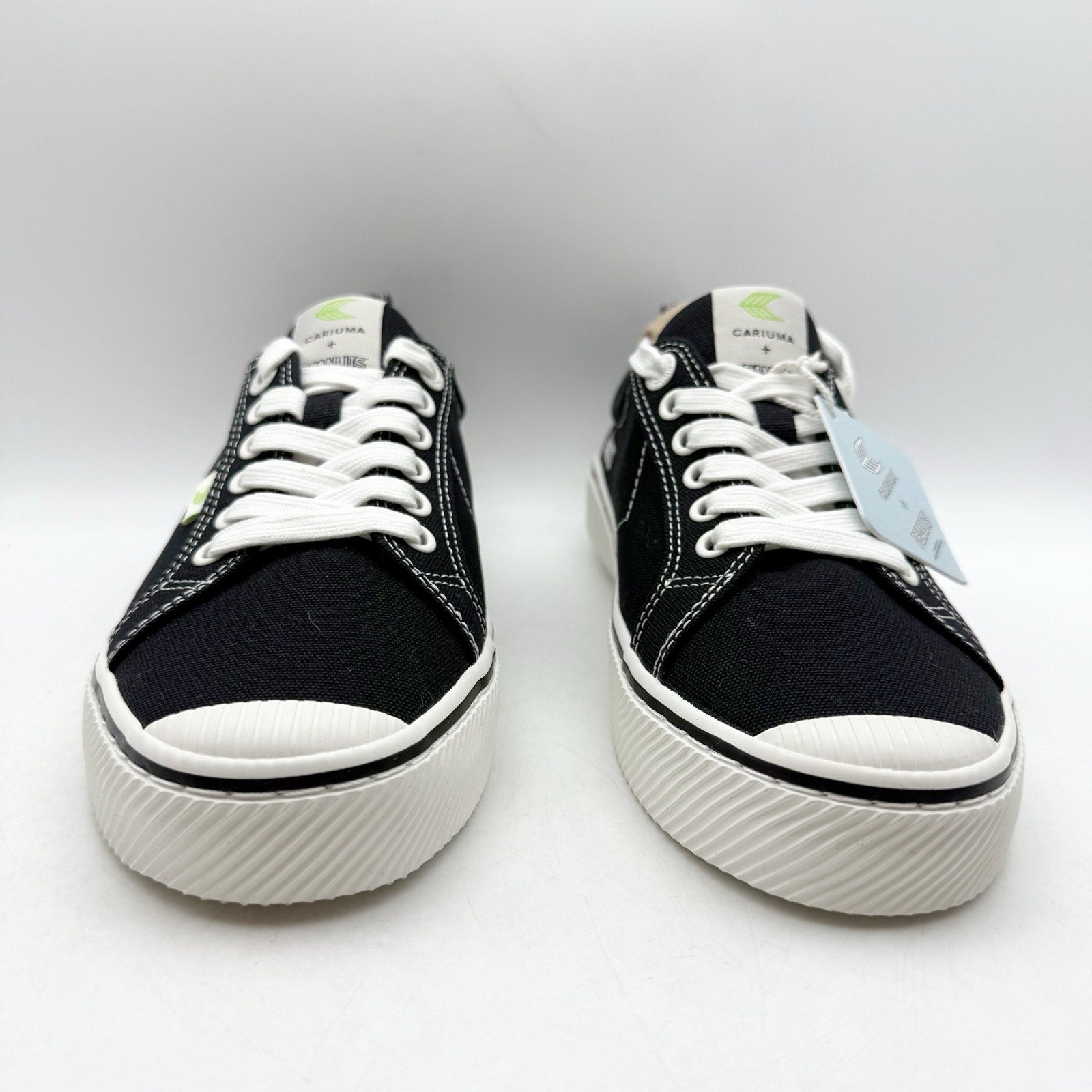 Cariuma Womens Peanuts OCA Low Canvas Sneakers US 9.5 Black Organic Cotton NWOB